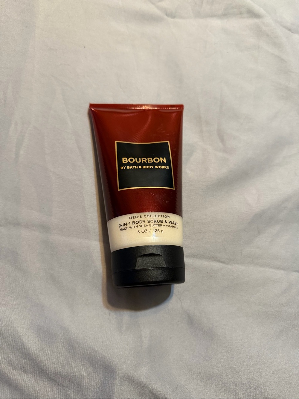 Bath & Body Works Bourbon 2-in-1 Body Scrub & Wash - Red and Black